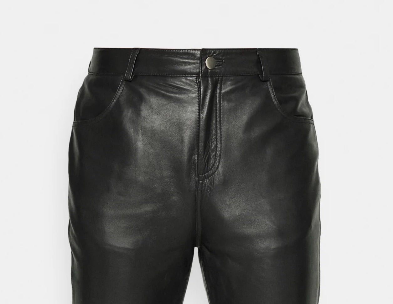 Sew in leather trousers at the waist