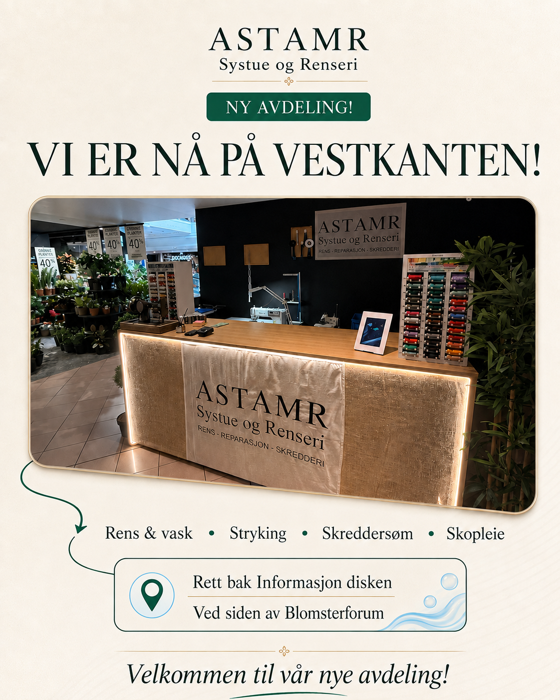 Profesjonell tekstilpleie hos ASTAMR